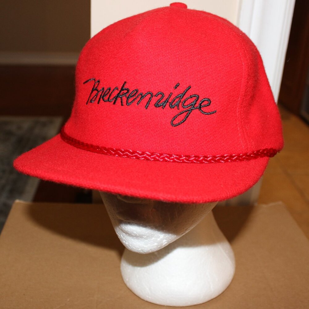 3/$118❤️vintage BRECKENRIDGE ski hat warm cap rope loop Bump Bonnets Universal